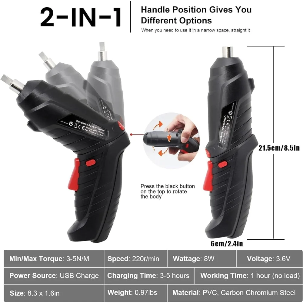 Cordless Drill Power Drill Electric Screwdriver Ergonomic Design - Image 6